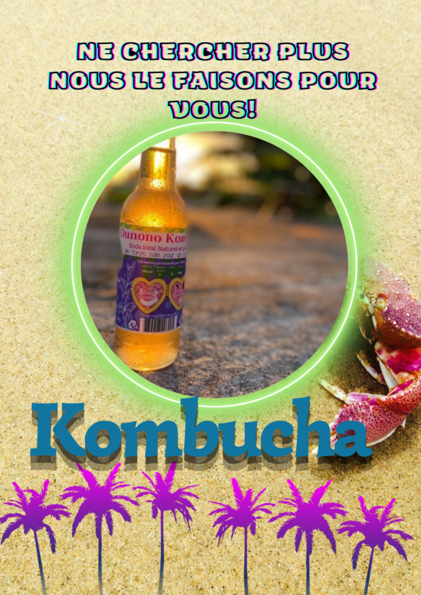 Ounono kombucha soda local à Mayotte